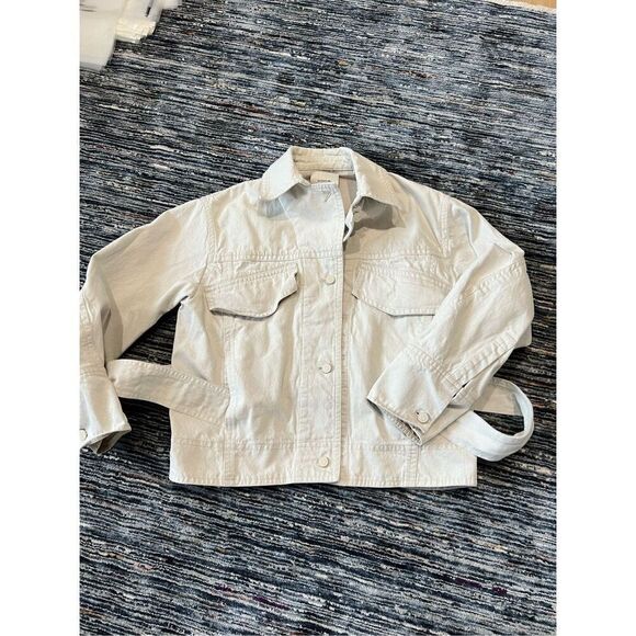 Vince Denim Utility Jacket belted size M - Picture 8 of 14